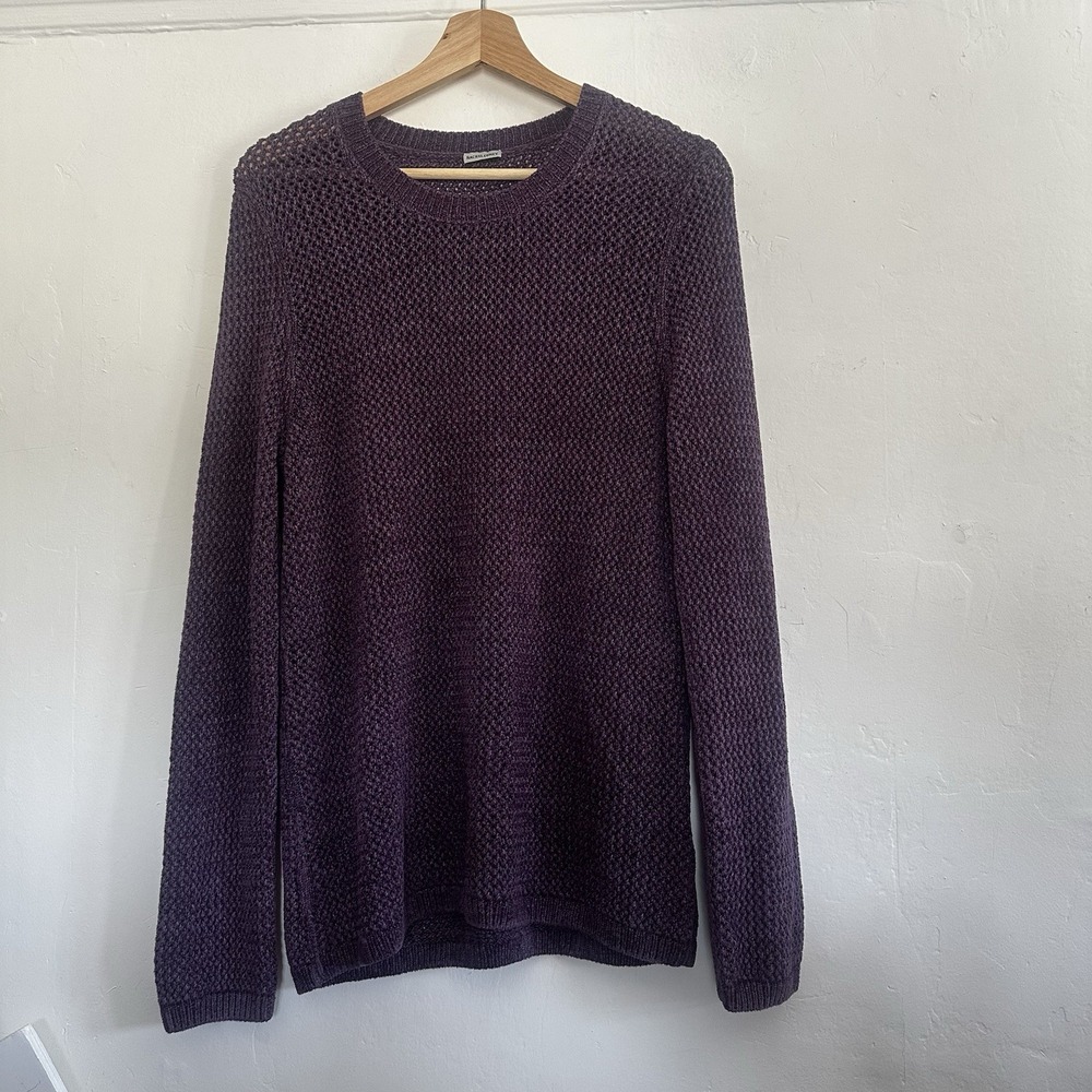 Rachel Comey Lillie Top Sweater Women Purple Prune Quiet Luxury Modern XL $525